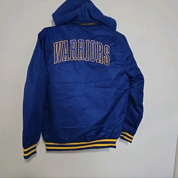 Golden State Warriors NBA Ultra Game Bomber Jacket Men’s Medium NEW $150 - Picture 8 of 8